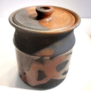 Vintage Robert Maxwell POTTERY JAR w/LID